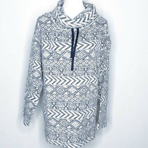 Womens Chaps Jacquard Winter Tunic French Terry